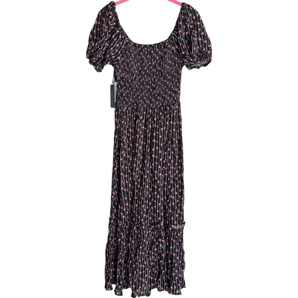 Black Tape Black and‎ Pink Floral Maxi Dress Sz S NWT - Picture 3 of 12